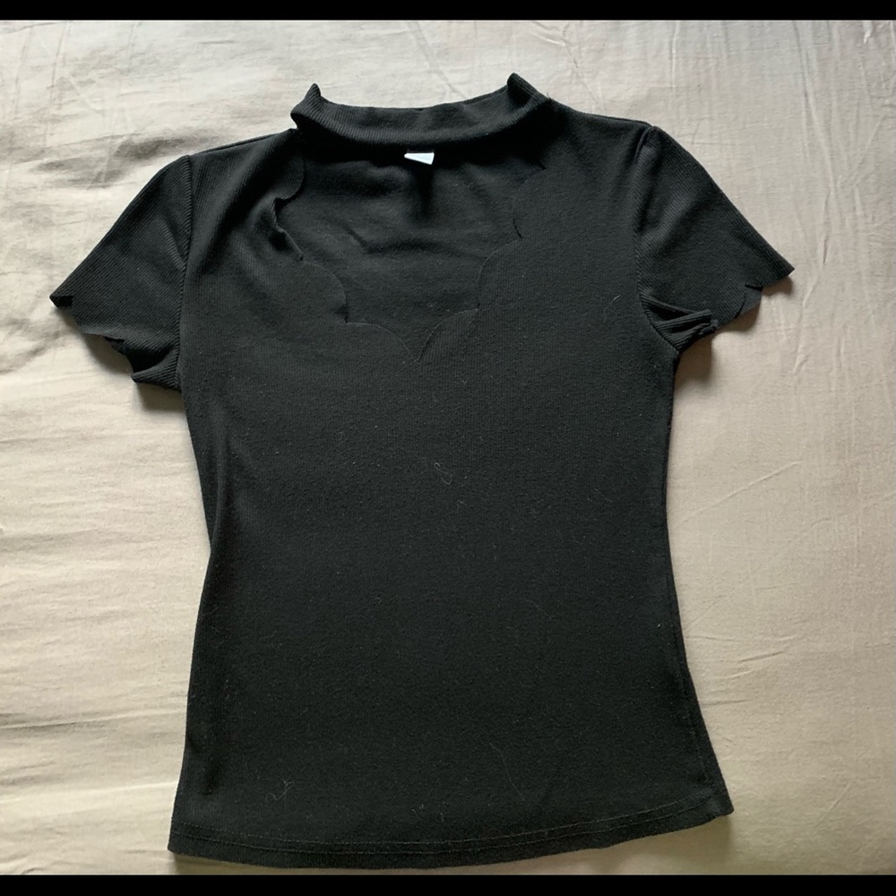 fitted petal neck top